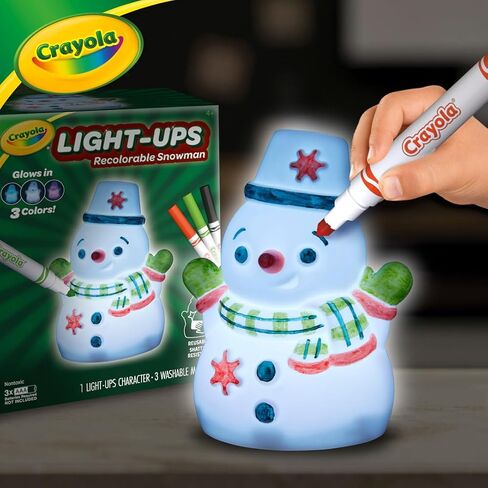 Crayola Light-Ups - Snowman, Light Up Snowman Toy, Reusable Coloring Toy, Light Up Snowman Decoration for Indoors, for Kids in Saudi Arabia