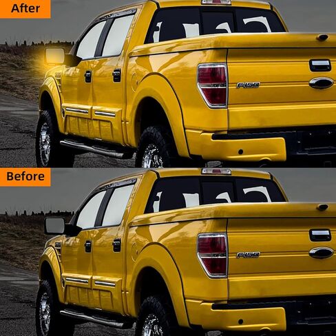 مصابيح إشارة الانعطاف الجانبية LED كهرمانية متتابعة لـ F150 2004-2014، لـ Expedition 1997-2007، لـ Rapt0r 2010-2014، لـ Lincoln Mark LT 2006-2008، مصابيح إشارة الانعطاف ذات العدسات المدخنة، قطعتان in Kuwait