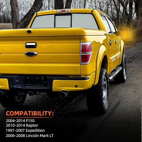 مصابيح إشارة الانعطاف الجانبية LED كهرمانية متتابعة لـ F150 2004-2014، لـ Expedition 1997-2007، لـ Rapt0r 2010-2014، لـ Lincoln Mark LT 2006-2008، مصابيح إشارة الانعطاف ذات العدسات المدخنة، قطعتان in Kuwait