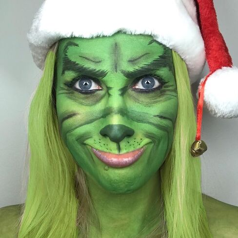 SUNNYVALE Halloween Green Face Body Paint Stick، عين خضراء فاتحة سوداء للرياضة، أساس ليموني لـ Goblin Hulk Shrek Gamora Wicked Witch Hunting Camo Cosplay زي مكياج in Saudi Arabia