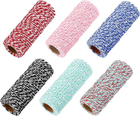 MECCANIXITY Cotton Rope Twisted Braided Rope Cord, Multicolored 50m/55 Yard 1.5mm Dia for Wall Hanging, Plant Hanger, Knitting, Macrame Knotting in Saudi Arabia