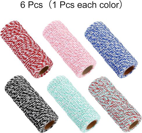 MECCANIXITY Cotton Rope Twisted Braided Rope Cord, Multicolored 50m/55 Yard 1.5mm Dia for Wall Hanging, Plant Hanger, Knitting, Macrame Knotting in Saudi Arabia