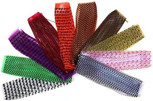 GREATFISHING 10pcs Mix 10 Color Each 50 Strands/Pack 0.8mm Wide Fly Tying Rubber Flutter Legs Grizzly Barred Black Olive Green Yellow Orange Streamer Zonker Nymph Fly Tying Rubber String in Kuwait