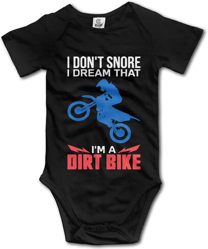بدلة قطعة واحدة للأطفال من الجنسين من I Dream I'm A Dirt Bike، بدلة قطعة واحدة باللون الأسود in Saudi Arabia