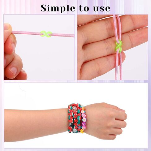 Molain 1000 Pieces Rubber Band S Clips Loom Band Clips Plastic Connectors Refills for Loom Bracelets, Plastic Loom Rubber Band Clips Bracelet Connectors for DIY Handicrafts Bracelet Making(Multicolor) in Saudi Arabia