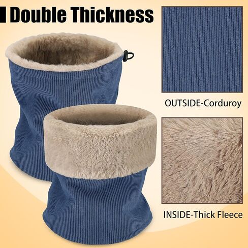 Winter Neck Gaiter Fleece Linked Face Mask for Men Women, Soft Thick Neck Warmer Ski Face Mask for Cold Weather, Pack of 1 in Saudi Arabia