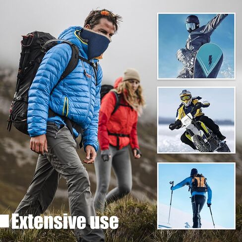 Winter Neck Gaiter Fleece Linked Face Mask for Men Women, Soft Thick Neck Warmer Ski Face Mask for Cold Weather, Pack of 1 in Saudi Arabia