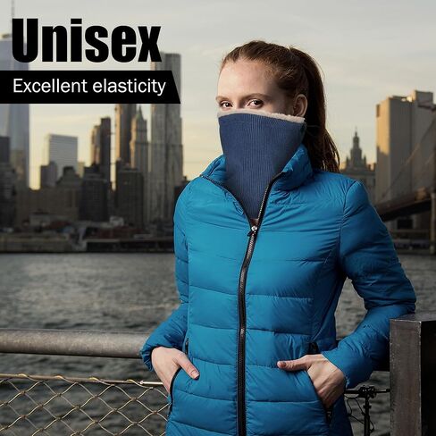 Winter Neck Gaiter Fleece Linked Face Mask for Men Women, Soft Thick Neck Warmer Ski Face Mask for Cold Weather, Pack of 1 in Saudi Arabia