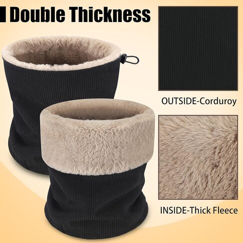 Winter Neck Gaiter Fleece Linked Face Mask for Men Women, Soft Thick Neck Warmer Ski Face Mask for Cold Weather, Pack of 1 in Saudi Arabia