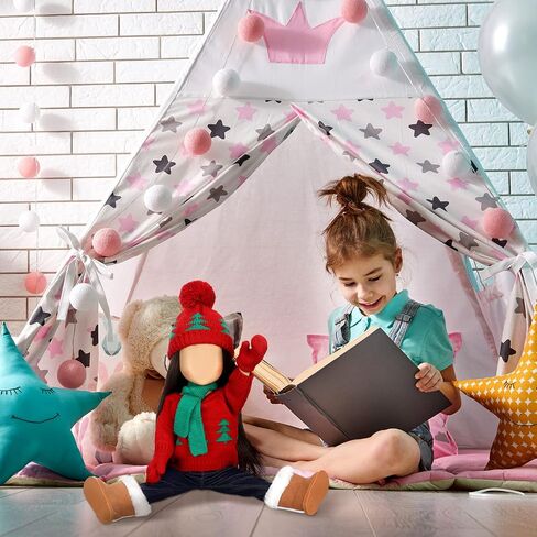 Bencailor Christmas 18 Inch Doll Clothes and Accessories Winter Doll Outfits Set Sweaters Trousers Hats Shoes for 18 Inch Doll Gifts(Red White) in Saudi Arabia