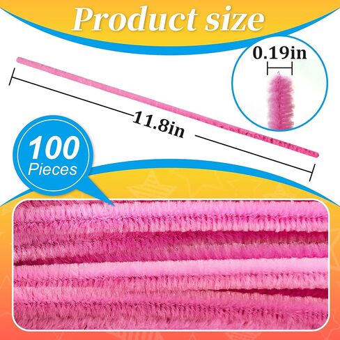 100PCS Black Pipe Cleaners,Pipe Cleaners Craft Bulk,Black Pipe Cleaners for Hair in Kuwait