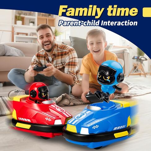 2 Pack RC Cars Toys for Ages 2-4 Toddlers|Remote Control Bumper Cars Toys for Ages 5-7 Kids|Birthday Gift for 3 4 5 6 7 8 Year Old Boys with goalmouth in Kuwait