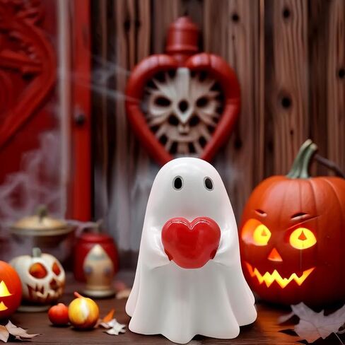 Middle Finger Ghost, Cute Ghost Statue, Halloween Ghost Decoration, Ghost Statue, Finger Ghost Sculpture, Humorous Desktop Art Piece, Home Decor in Saudi Arabia