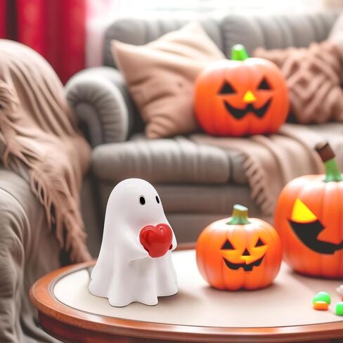 Middle Finger Ghost, Cute Ghost Statue, Halloween Ghost Decoration, Ghost Statue, Finger Ghost Sculpture, Humorous Desktop Art Piece, Home Decor in Saudi Arabia
