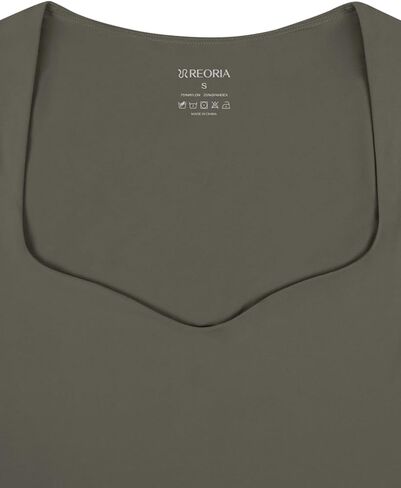 REORIA Womens Trendy Sexy Sweetheart Neck Double Lined Layering Long Sleeve Body Suit Going Out Bodysuits Tops in Kuwait