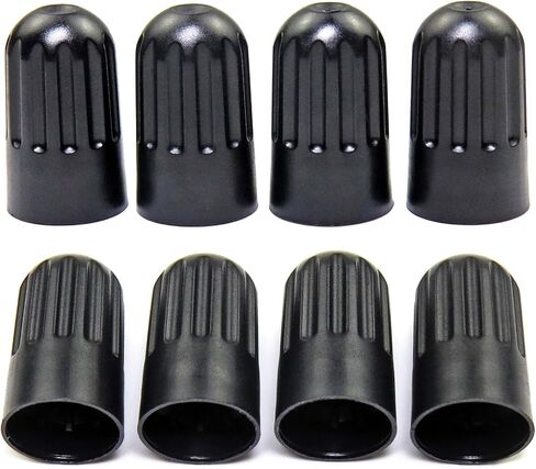 Plastic Valve Stem Covers Black Tire Valve Caps with Rubber Gasket Universal Long Air Valve Caps Dust Covers for TPMS20008 Rubber Valves (8 Pack) in Saudi Arabia