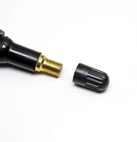 Plastic Valve Stem Covers Black Tire Valve Caps with Rubber Gasket Universal Long Air Valve Caps Dust Covers for TPMS20008 Rubber Valves (8 Pack) in Saudi Arabia