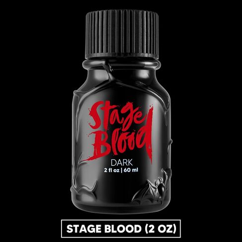 Spooktacular Creations Halloween Fake Blood Makeup، زجاجة دم المرحلة 2 أونصة، دم داكن، قطرات دم قابلة للغسل لحفلة الهالوين التنكرية، مصاص الدماء، الزومبي، مكياج SFX، حفلة تنكرية in Saudi Arabia