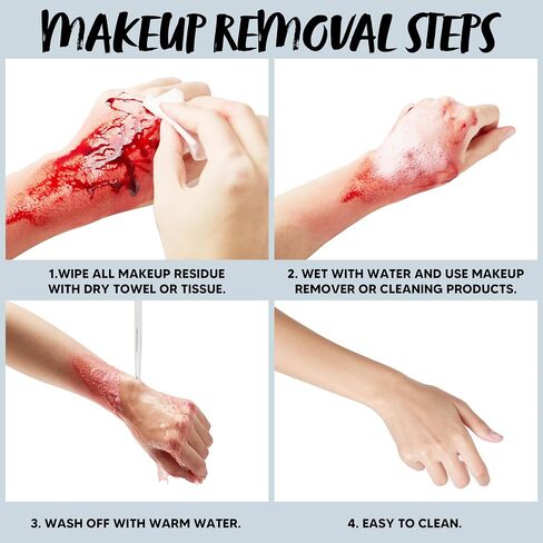 Spooktacular Creations Halloween Fake Blood Makeup، زجاجة دم المرحلة 2 أونصة، دم داكن، قطرات دم قابلة للغسل لحفلة الهالوين التنكرية، مصاص الدماء، الزومبي، مكياج SFX، حفلة تنكرية in Saudi Arabia