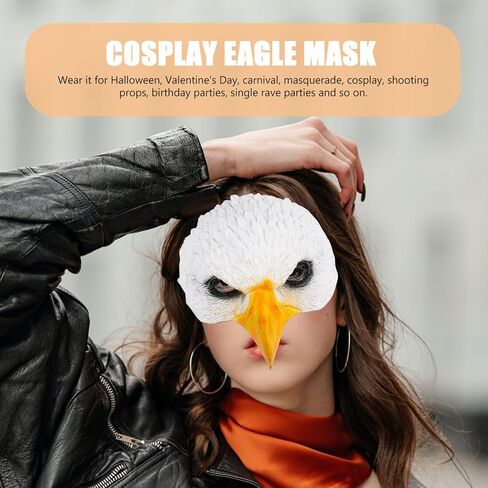 STOBOK Cosplay Eagle Mask قناع النسر أقنعة أزياء الهالوين أقنعة الطيور التنكرية أقنعة تنكرية أقنعة الهالوين أقنعة تنكرية قناع أبيض Pu The Bird Man in Saudi Arabia