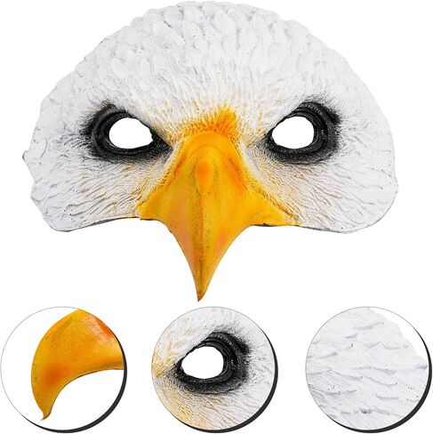STOBOK Cosplay Eagle Mask قناع النسر أقنعة أزياء الهالوين أقنعة الطيور التنكرية أقنعة تنكرية أقنعة الهالوين أقنعة تنكرية قناع أبيض Pu The Bird Man in Saudi Arabia