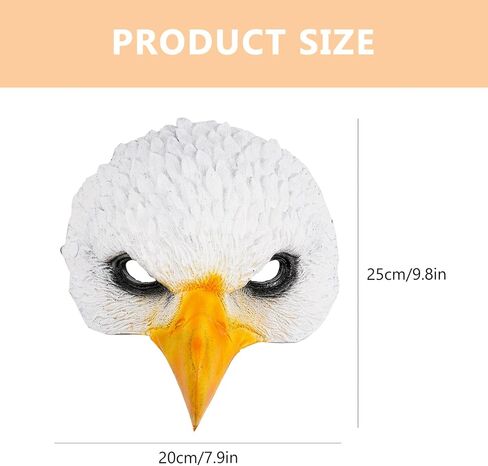 STOBOK Cosplay Eagle Mask قناع النسر أقنعة أزياء الهالوين أقنعة الطيور التنكرية أقنعة تنكرية أقنعة الهالوين أقنعة تنكرية قناع أبيض Pu The Bird Man in Saudi Arabia