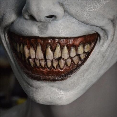 Scary Halloween Mask, Smiling Demon Mask, Horror Realistic Ghost Devil Evil Mask for Cosplay Party Props in Saudi Arabia