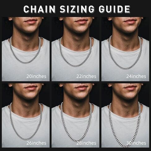Cuban Link Chain for Men 7mm Silver Chain for Men Miami Cuban Mens Silver Chain,925 Sterling Silver Plated and 316L Stainless Steel 20/22/24/26/28/30 Inches Silver Chain for Men Necklace in Saudi Arabia