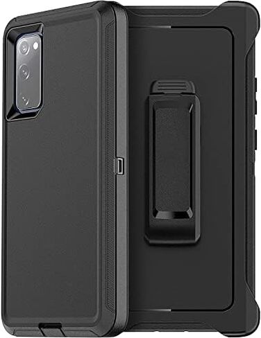 OtterBox Samsung Galaxy S20 FE 5G (FE ONLY - Not compatible with other Galaxy S20 models) Defender Series Case - BLACK, rugged & durable, with port protection, includes holster clip kickstand in Saudi Arabia