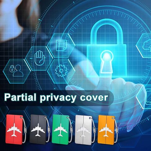 5 قطع من بطاقات الأمتعة، وملصقات الأمتعة لحقائب السفر مع حلقة فولاذية وبطاقة هوية اسم مقاومة للماء لحقيبة السفر، والأمتعة المسجلة، وحقائب السفر، وحقائب الكمبيوتر المحمول، وحقائب الظهر (7.5 × 4.5 سم، 5 ألوان) in Saudi Arabia