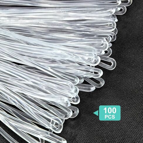 mziart 50 حزمة واضحة الأمتعة علامة الحلقات الأشرطة، حلقات دودة لحقيبة العلامات البلاستيكية اسم العلامة حلقة لبطاقات الهوية، حامل شارة الهوية إدراج أكياس الصورة حقيبة تسمية قفل، 6 بوصة in Kuwait