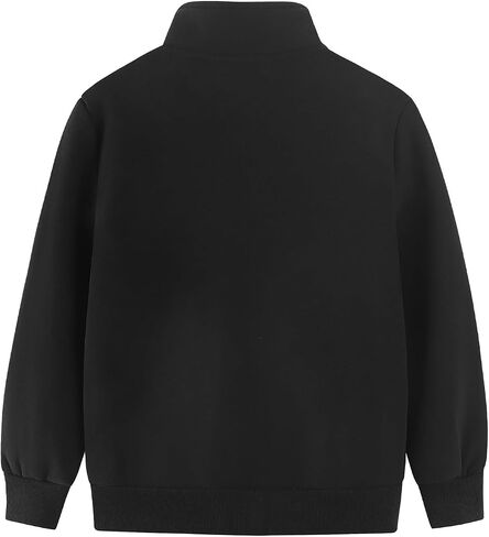 Spring&Gege Boys Full Zip Fleece Hoodless Hoodies Mock Neck Sweatshirts Kids Zip Up Jackets in Saudi Arabia