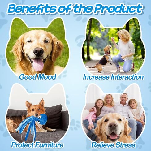 Alphatool Squeaky Dog Toy, Octopus Toys for Aggressive Chewers, Tough No Stuffing Plush Large Dogs, Crinkle Interactive Puppy Small Medium Dogs in Kuwait