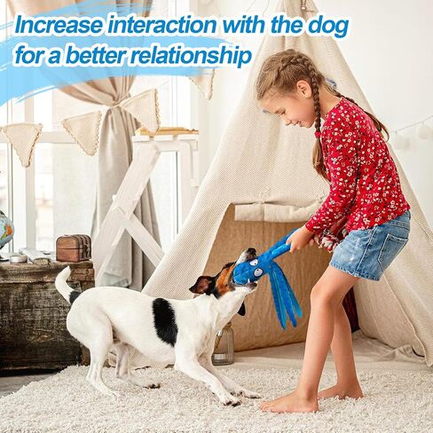 Alphatool Squeaky Dog Toy, Octopus Toys for Aggressive Chewers, Tough No Stuffing Plush Large Dogs, Crinkle Interactive Puppy Small Medium Dogs in Kuwait