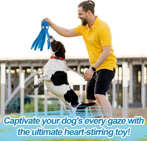 Alphatool Squeaky Dog Toy, Octopus Toys for Aggressive Chewers, Tough No Stuffing Plush Large Dogs, Crinkle Interactive Puppy Small Medium Dogs in Kuwait