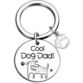 Dog Dad Gifts For Men Stocking Stuffers for Dad Dog Dad Fathers Day Keychain Gift From Daughter Son Funny Keychain Cool Gifts For Dog Lovers Birthday Gift Keyring Dog Jewelry Gift