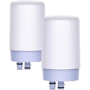 AQUA CREST Faucet Filter Replacement, Brita® 36311 On Tap Water Filtration System, Brita® FR-200, FF-100 Replacement Filter, White (Pack of 2)