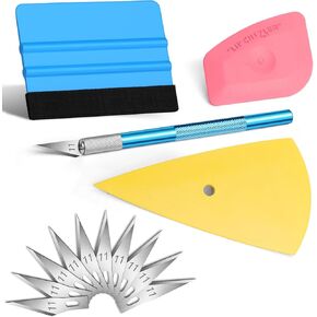 DIYSELF 5 Pack Window Tint Kit, Vinyl Wrap Tool Kit, Window Tint Tools, Tint Kit for Car Wrap, Stained Glass Window Film, Wallpaper, Privacy Film, Wallpaper, Car Wrap Kit, Squeegee for Vinyl Included