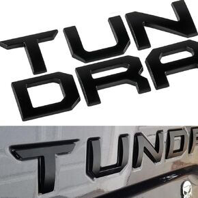 Pukonger Tailgate Insert Letters Compatible with Tundra 2014-2017 2018 2019 2020 2021 3D Emblems with Strong 3-m Adhesive Matte Black