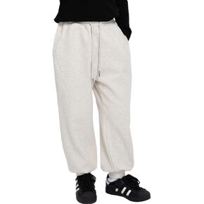 Rolanko Girls Baggy Sweatpants Solid Jogger Pants Soft Sweats Kids Trousers with Pockets 6-14Y