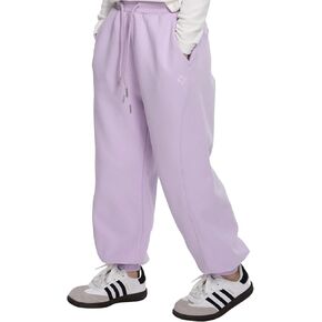 Rolanko Girls Baggy Sweatpants Solid Jogger Pants Soft Sweats Kids Trousers with Pockets 6-14Y in Kuwait