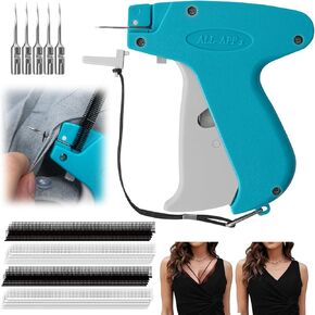 Fine Stitch Gun,Quick Stitch Gun for Clothes,Tagging Gun, Quick Stitch Sewing Gun with 5 Fine Needles 1000 Black & 1000 White Fasteners