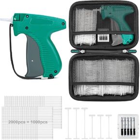 Tagging Gun for Clothing, Price Tag Gun for Clothes Labeler, Standard Retail Tagging Gun,Tag Attacher Machine, Garment Tagging Gun with 6 Needles, 3000pcs Barbs Fasteners, Hard Case (Not Mini Stitch)