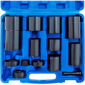 مجموعة محول خدمة وصلة الكرة الرئيسية تناسب معظم السيارات ذات الدفع الثنائي والرباعي والشاحنات وسيارات الدفع الرباعي، 14 قطعة أداة محول تثبيت مزيل وصلة الكرة لاستبدال وإصلاح مفاصل الكرة in Kuwait