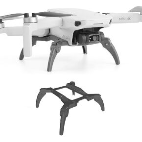 Mini 4K Landing Gear - Foldable Quick Release Extension Leg Height Extended Protection for DJI Mini 4K Drone Accessories (Gray)