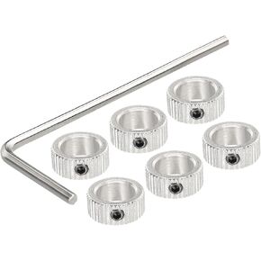 MECCANIXITY 6Pcs Landing Gear Stopper 8.1 x 12mm/0.32"x 0.47" Plane Wheel Collar Block with Wrench for RC Airplane Model Remote Aircraft