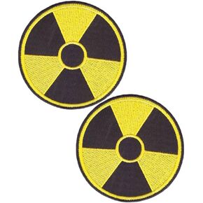 Heiorpai 2Pcs Nuclear Radiation Biohazard Zombie Virus Outbreak Logo Sign Costume Cosplay Game Virus Umbrella Corp S.T.A.R.S. Police Badge Star Patch Embroidered Cool Iron On or Sew On Patches
