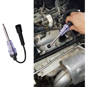 2PCS Inline Spark Plug Tester, Ignition Coil Tester, Straight Boot Engine Ignition Tester, Car Exterior Accessories Small Armature Diagnostic Detector Tool Suitable for Car, Motorcycles (2PCS)