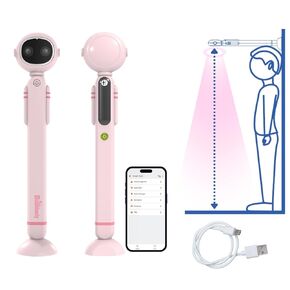 Smart Digital Height Measuring Device for Kids – Wireless Height Tracker with Dual Ultrasonic Measurement Technology – Accurate Smart Height Measurement Scale – Quirky Astronaut Design