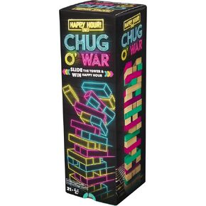 Spin Master Games Chug O War، لعبة Tumbling Tower Board Game الليلية للكلية، لعبة حفلة توديع العزوبية، ساعة سعيدة، حفلة عيد الميلاد الحادي والعشرون، للأعمار من 21 عامًا فما فوق